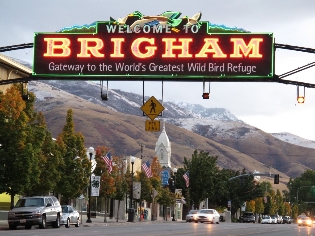 Brigham City welcomes visitors with a Main Street declaration of its birding heritage.
