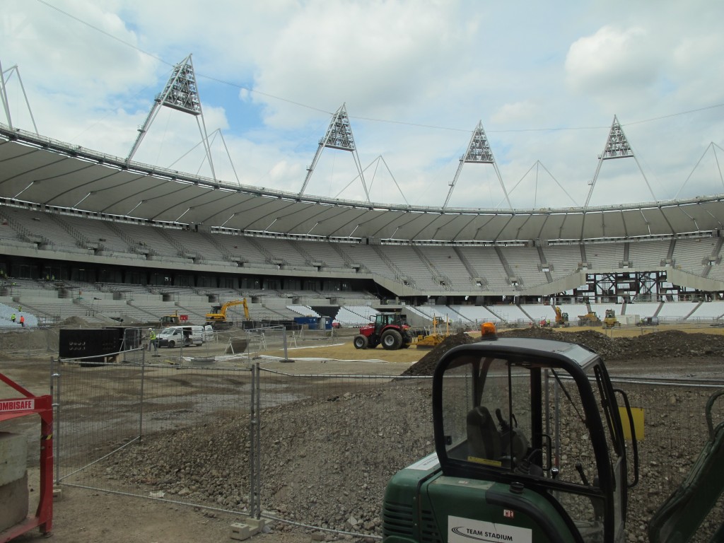 This is the future London Olympic stadium, part of a 500-acre Olympic Park complex being built on reclaimed industrial land in East London.