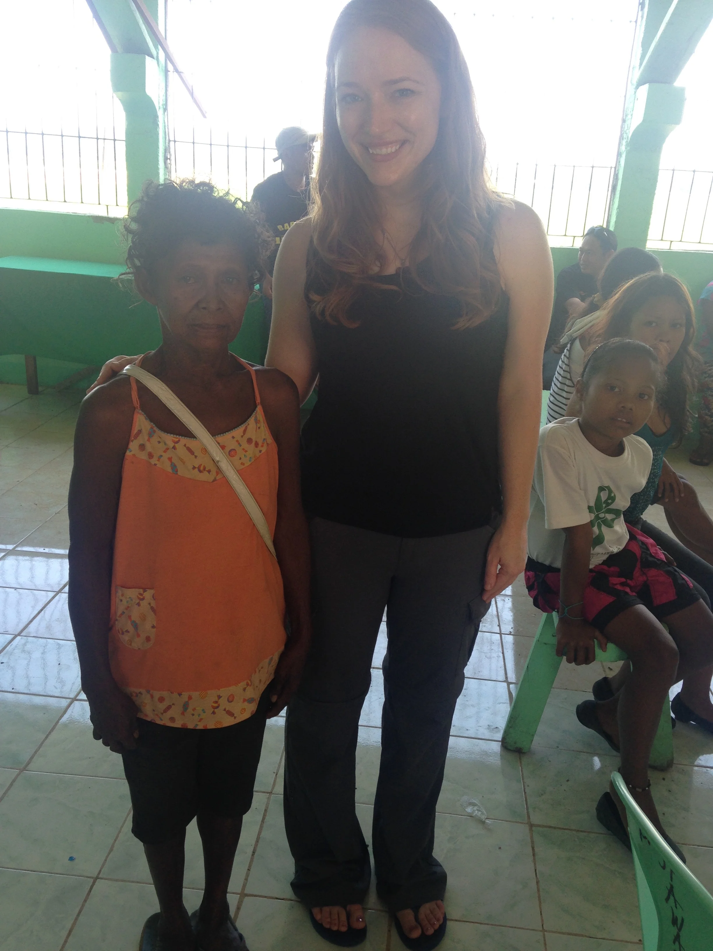  With a Mamanwa woman, The Philippines.&nbsp; 