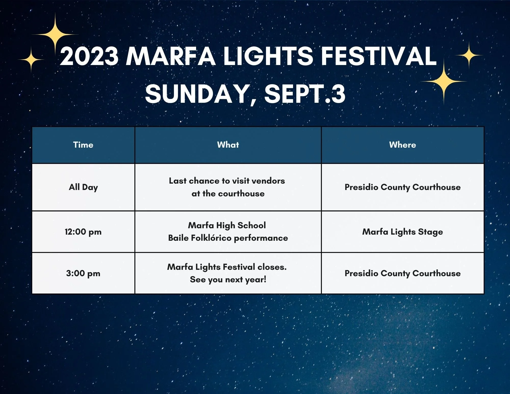Marfa Lights Festival 2024 Tickets Ketti Meridel