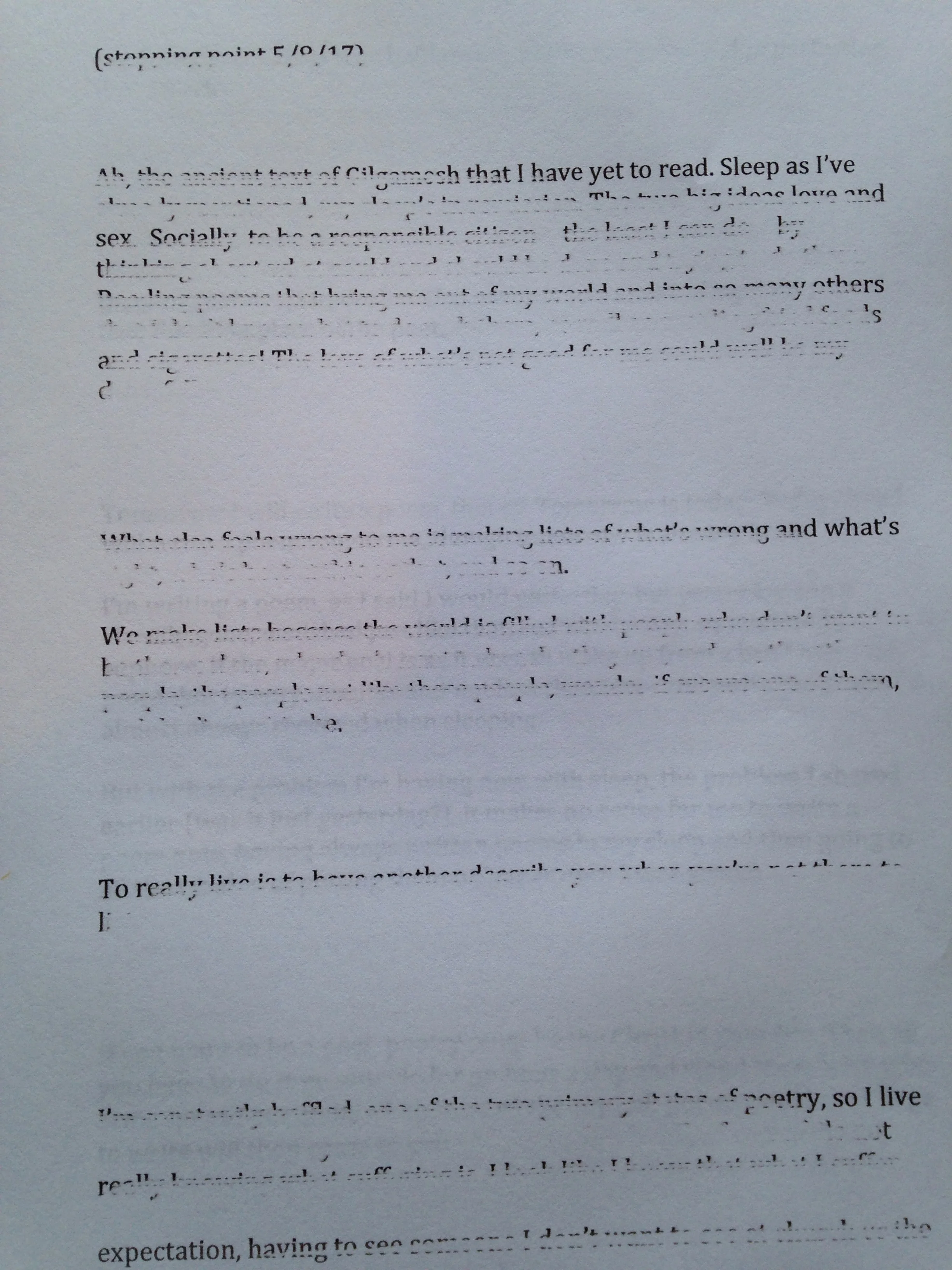Manuscript, novel by Thomas Fuller tentatively titled, "The Autobiography of Poetry."