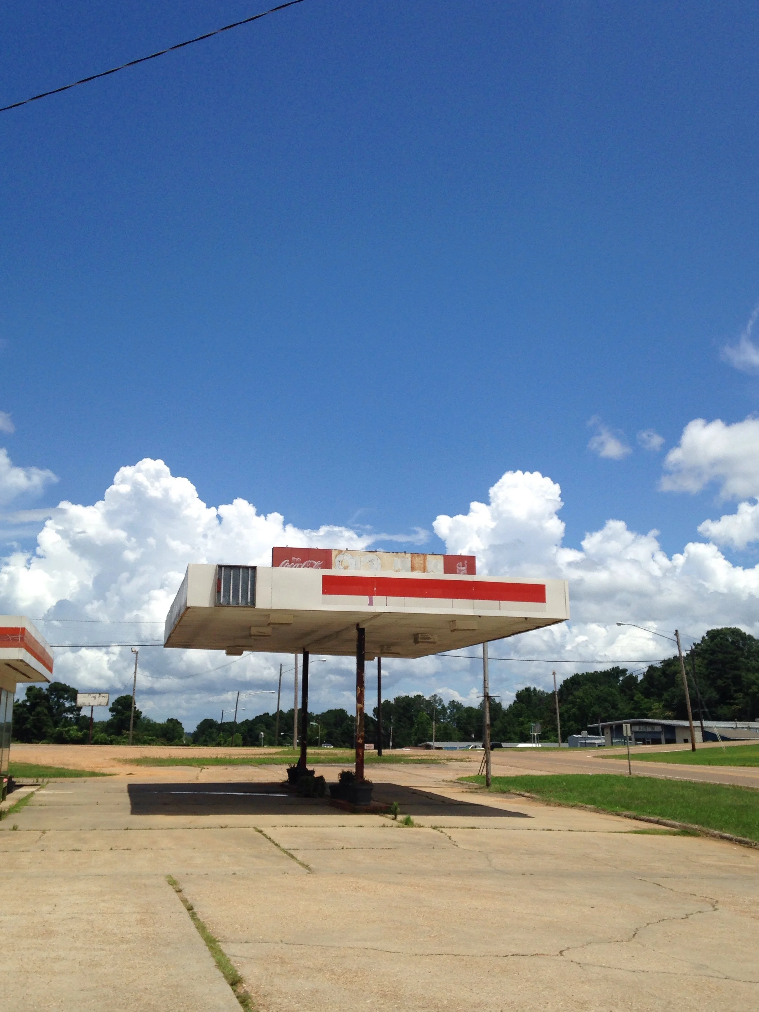 Abandoned drive-in hamburger stand, Winona, Mississippi, June 12, 2017.