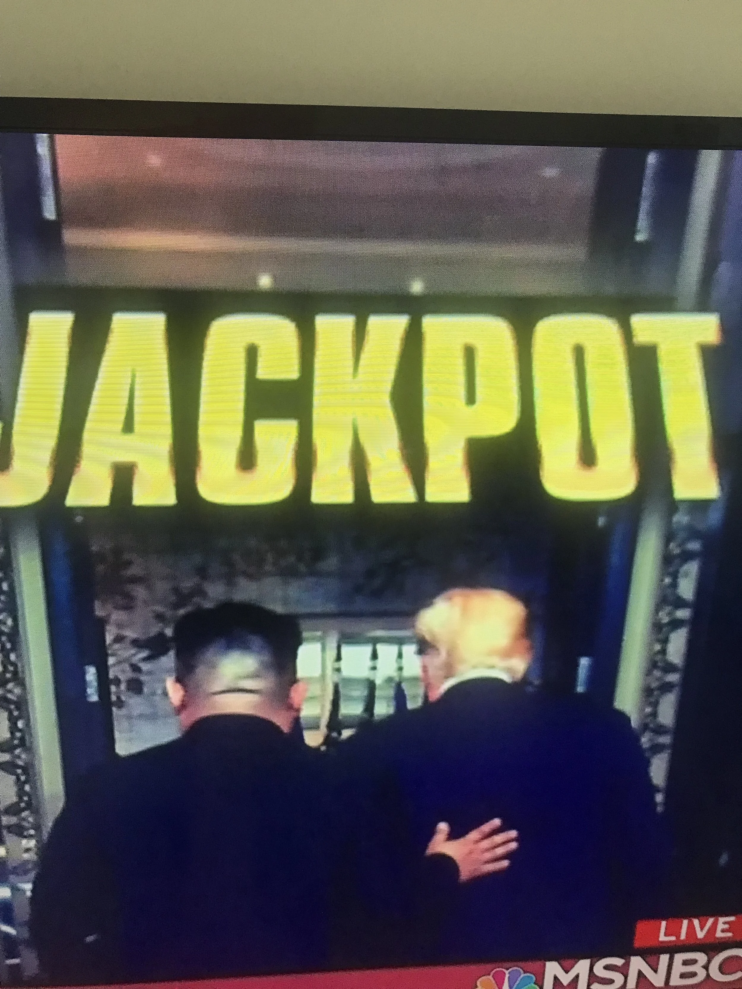 ‘Celebrity Dictator’ hosts walking toward the set of the new NBC hit show.