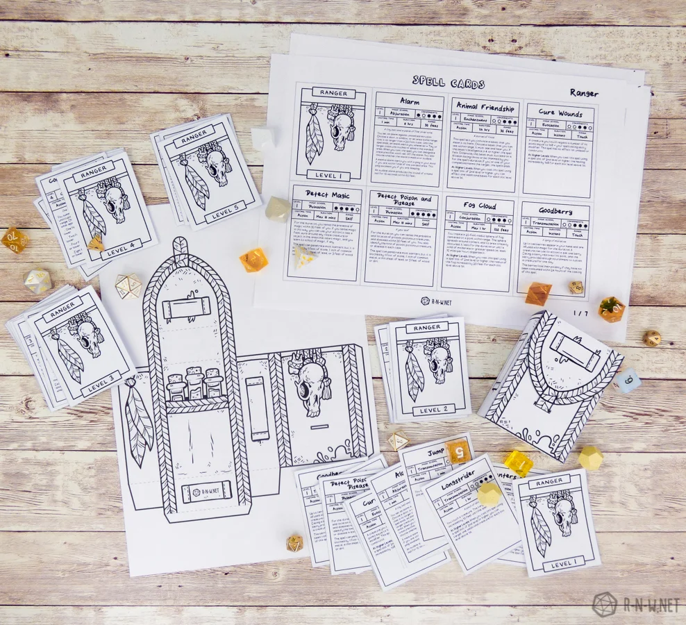2024 5.2e Spell Cards for DnD r-n-w 2024 5.2e Spell Cards for DnD r-n-w
