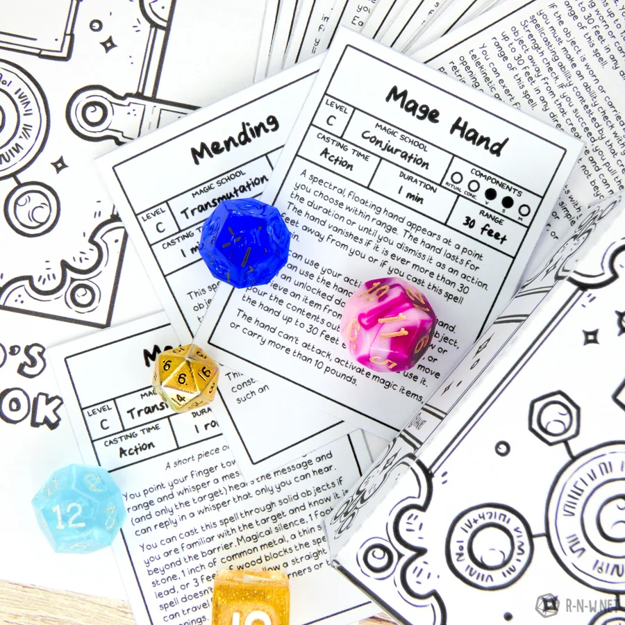 2024 5.2e Spell Cards for DnD r-n-w 2024 5.2e Spell Cards for DnD r-n-w