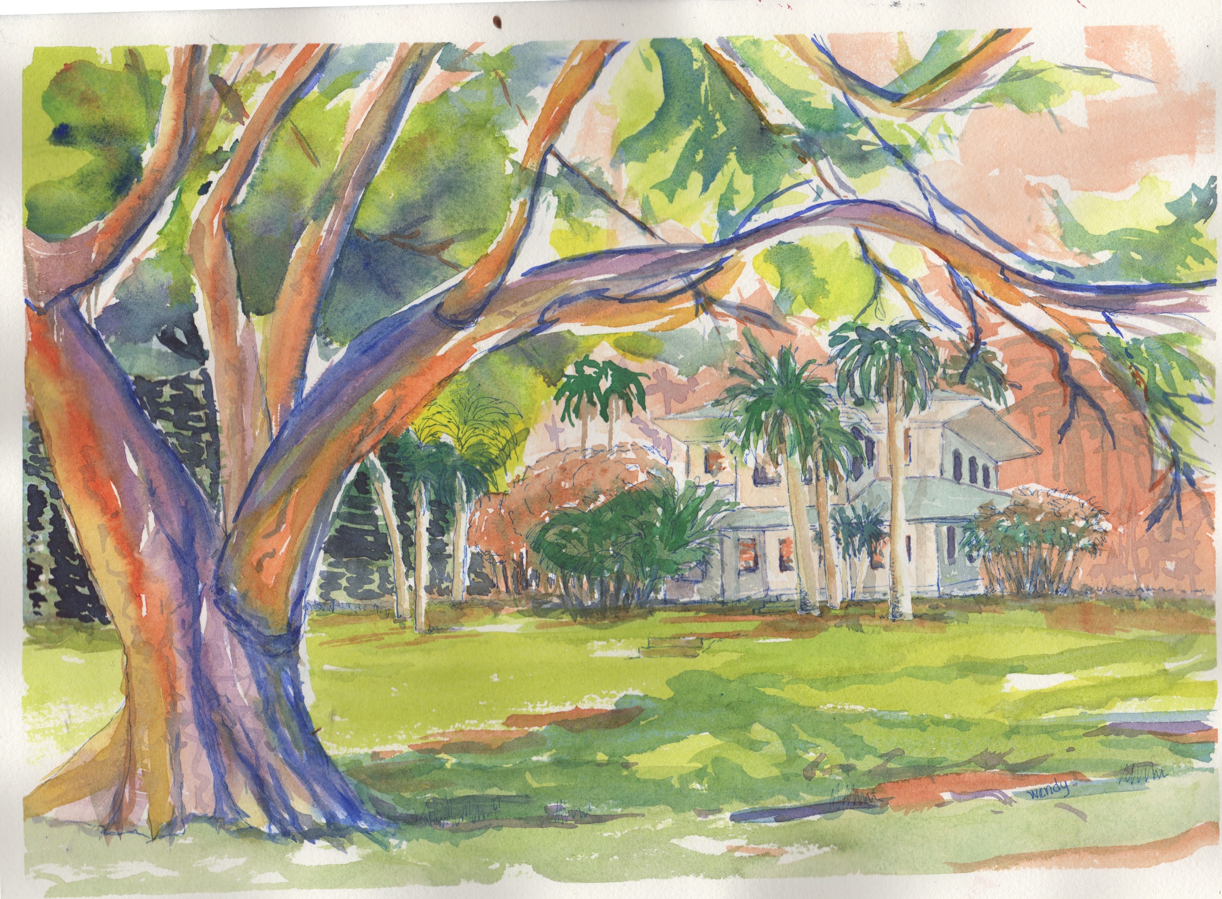Sunset over Hawi Plantation House