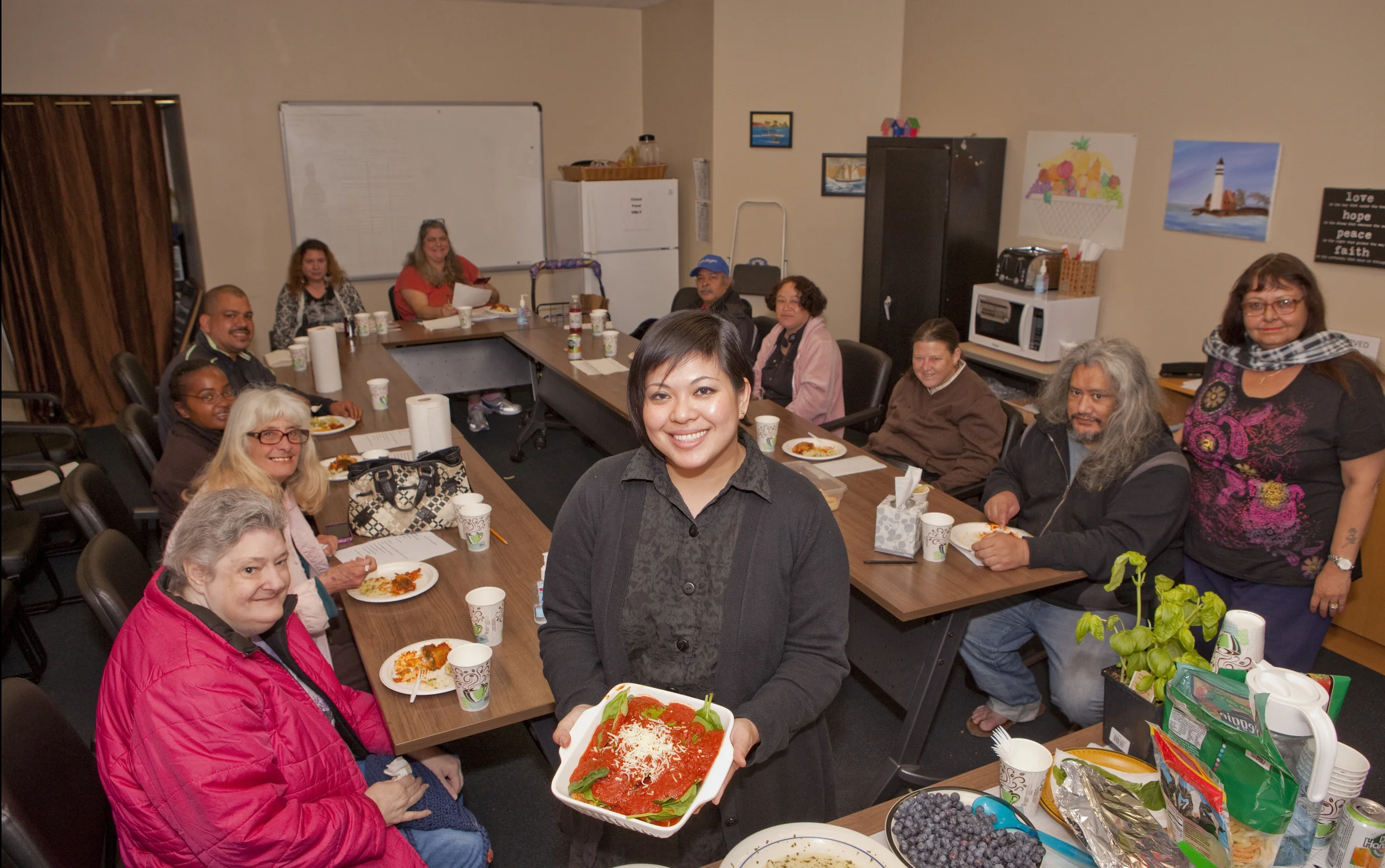 A nutrition class taught for our Bridges to Wellness program.