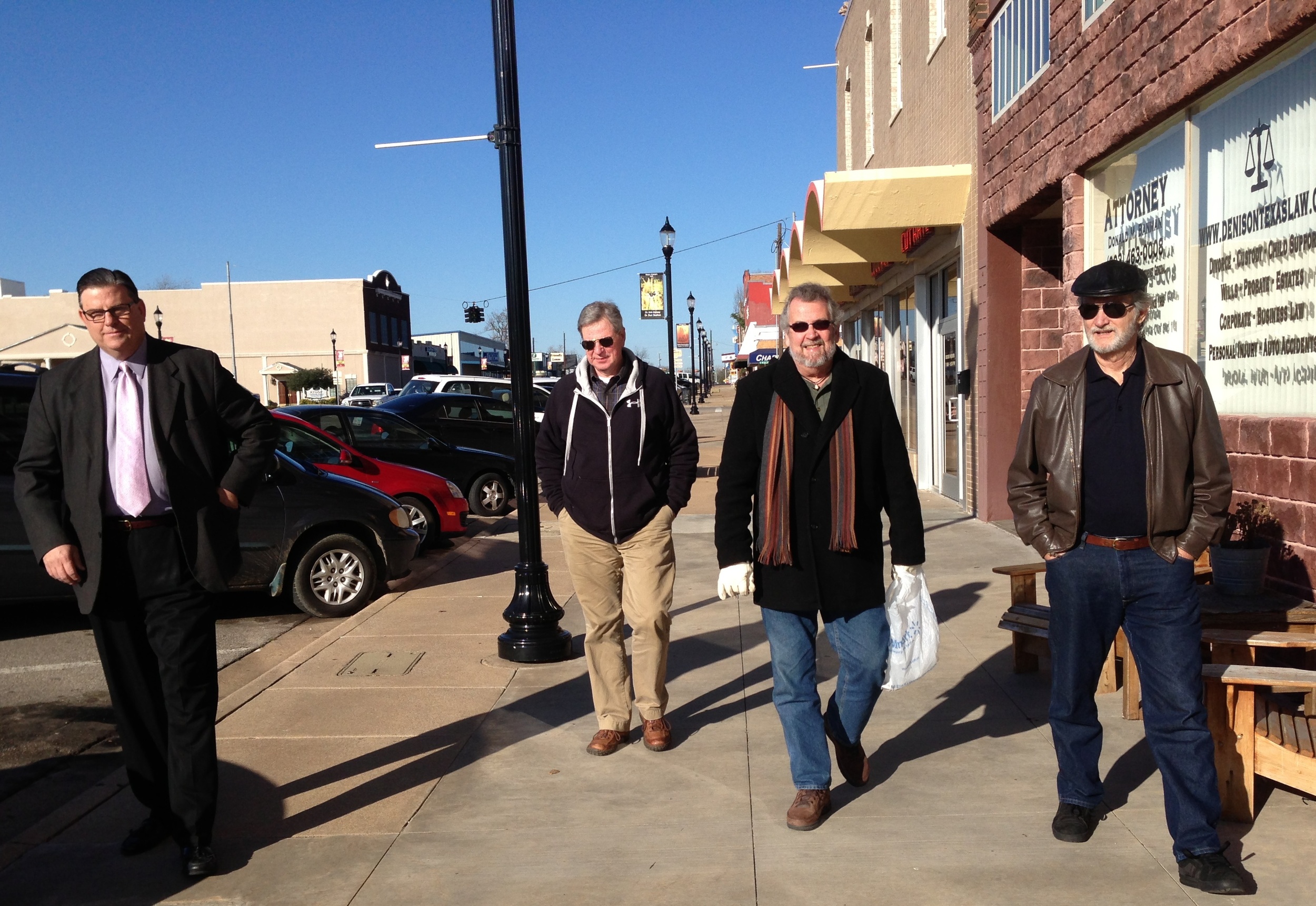 The Crew keeps an eye on downtown Denison, walking the streets, picking up trash, and helping out wherever needed.