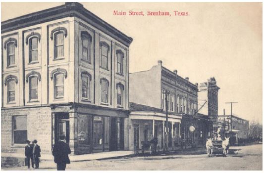 Brenham's historic Main Street circa 1911. The Brenham Main Street program lead the effort to initiate a downtown master planning process by positioning the value of the historic downtown in the context of the overall economic health of the city.&nb…