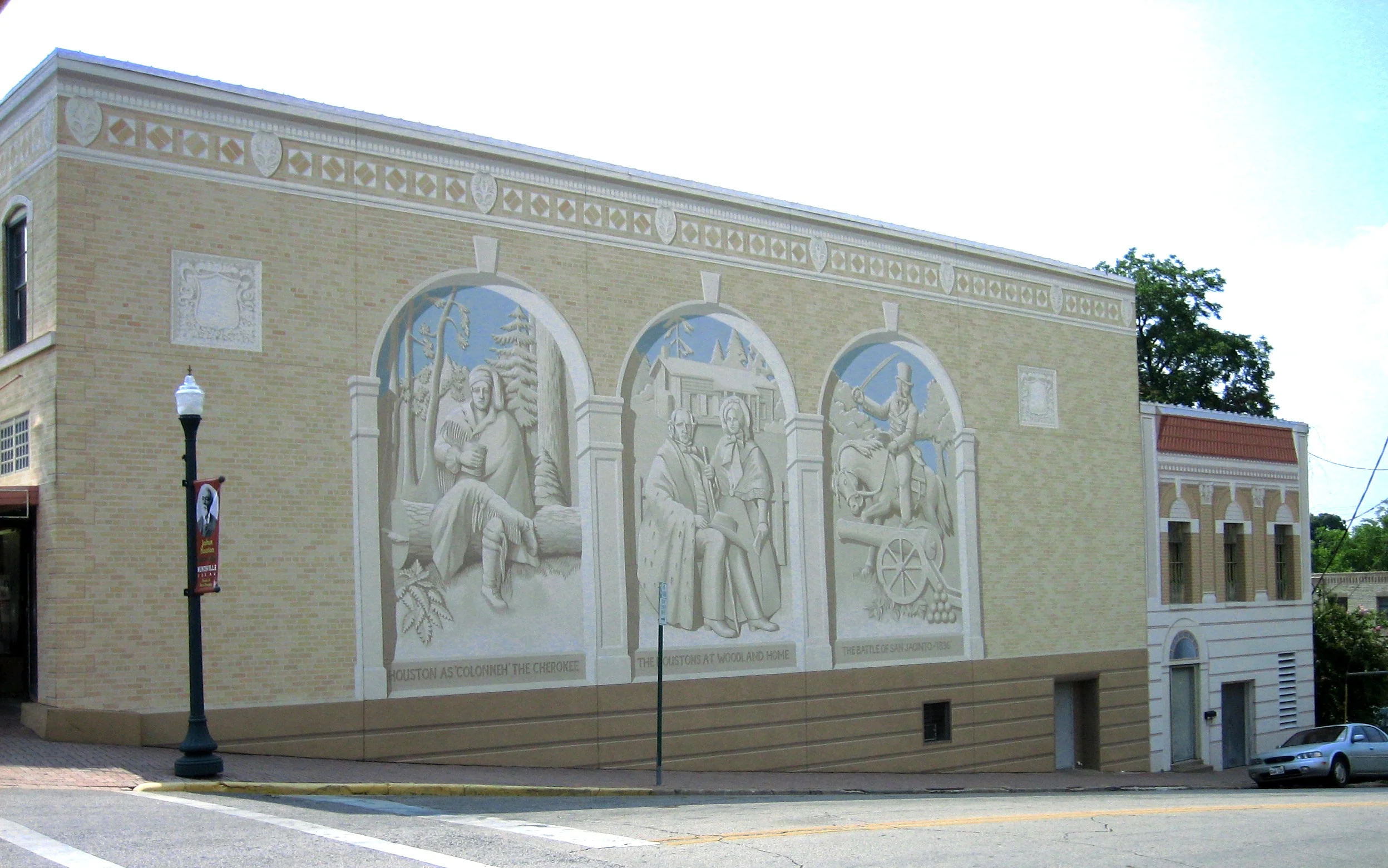 Murals can give an illusion of reality such as this Trompe l’oeil mural in downtown Huntsville.