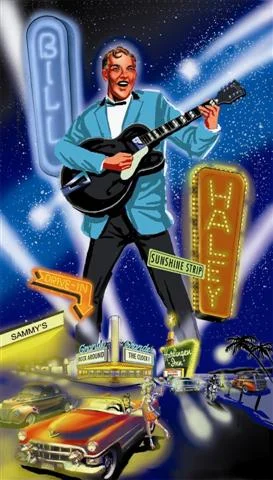 A Tribute to Bill Haley and His Com-ets, full mural on MDO board.