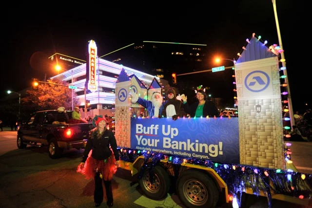 Amarillo National Bank’s float during the Electric Light Parade.