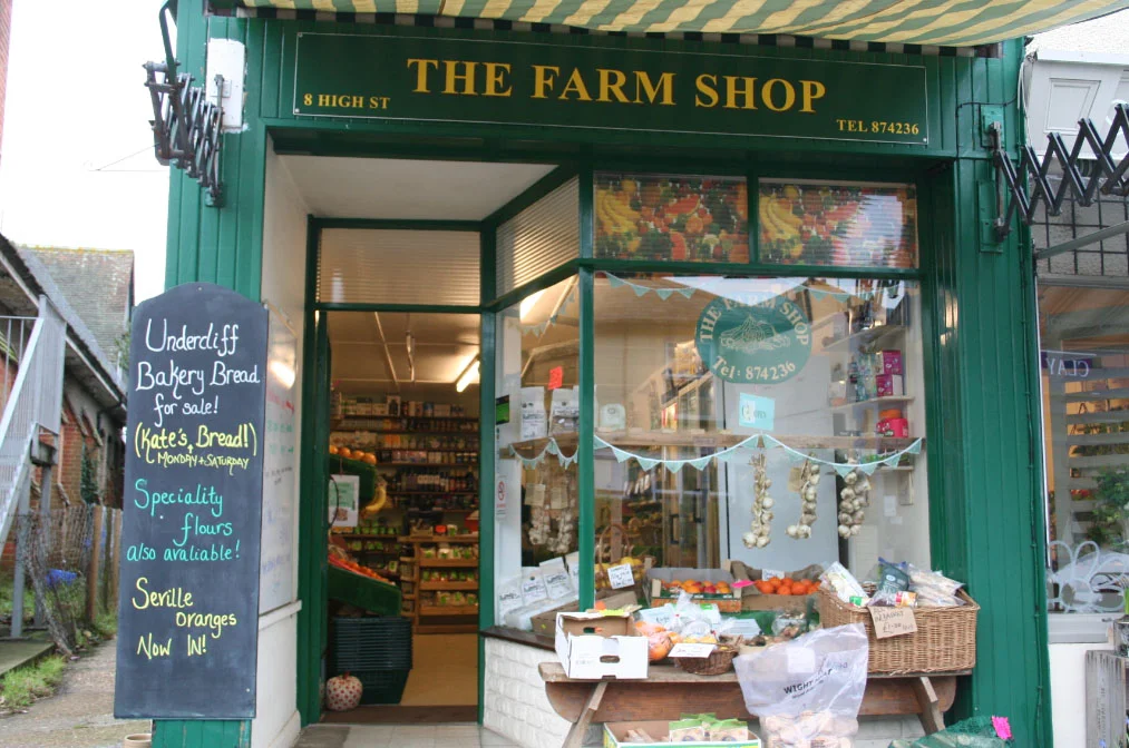 A good example downtown corner grocery in Bembride, England