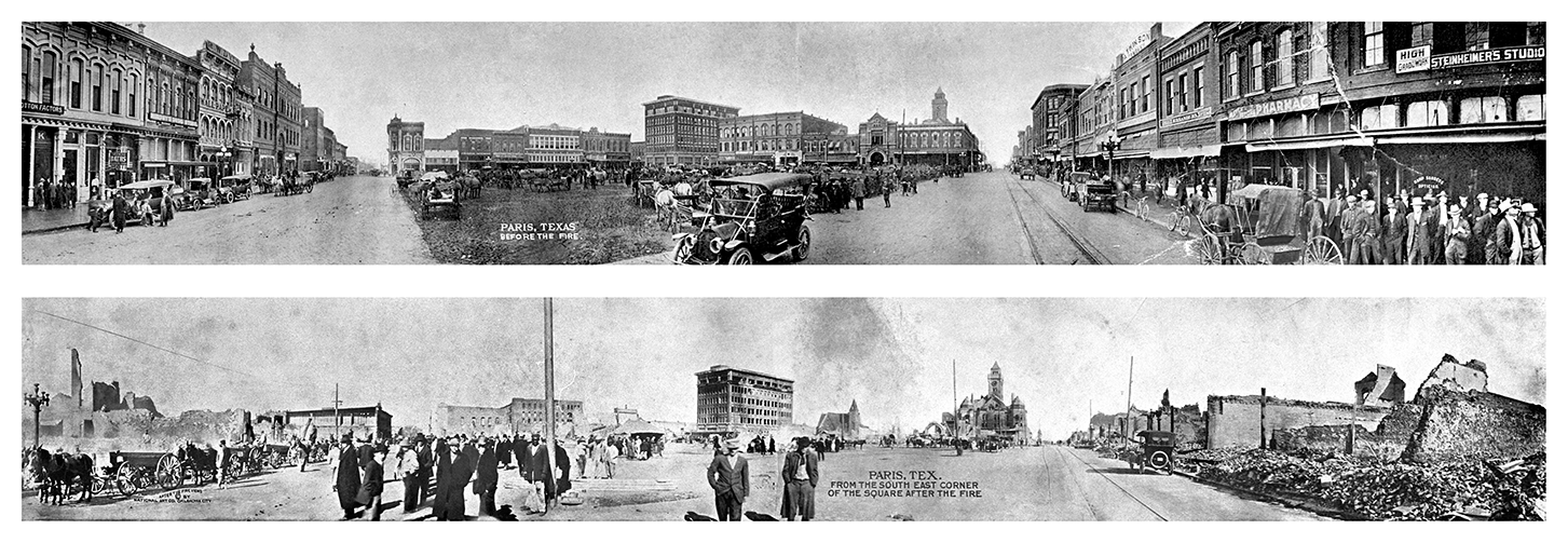 Before and after shot of the “Big Fire”