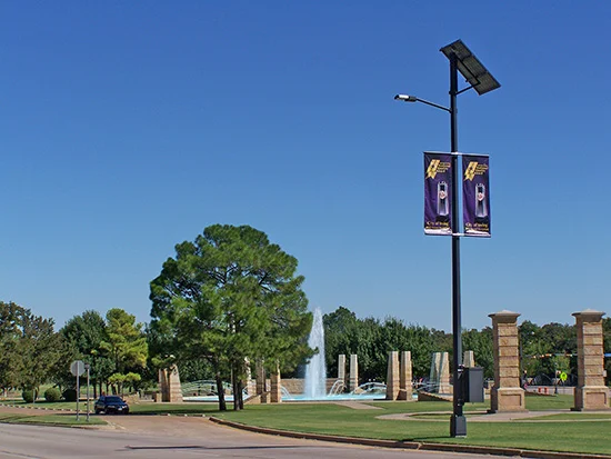 Solar-powered street lamp along Irving Boulevard. Source: http://www.dfwsolartour.org/locations/irvingstreetlights/