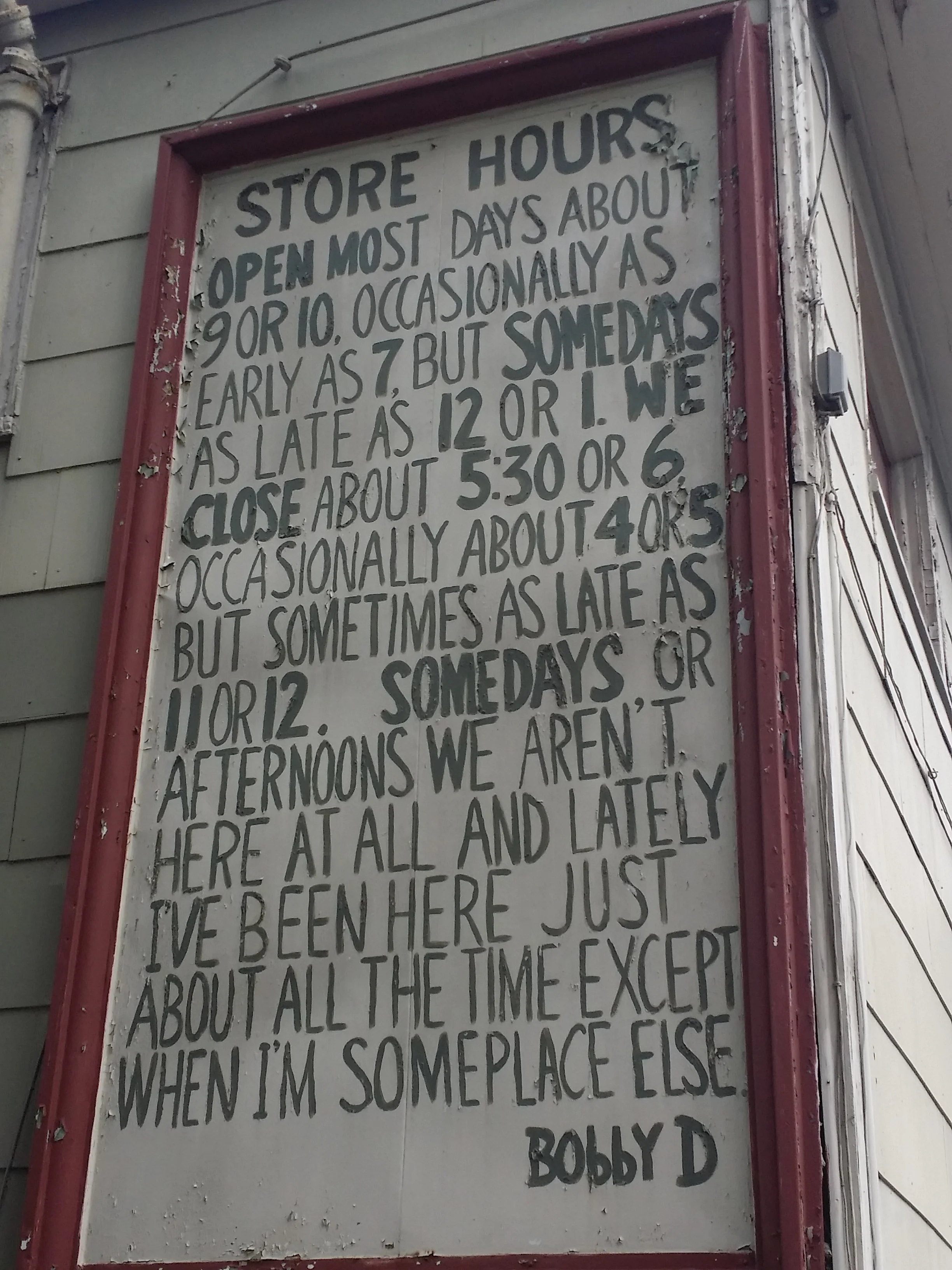 Where: New Orleans, LAWhen: March 2017Well this just says it all when it comes to some Main Street hours doesn't it! Too funny, had to share.