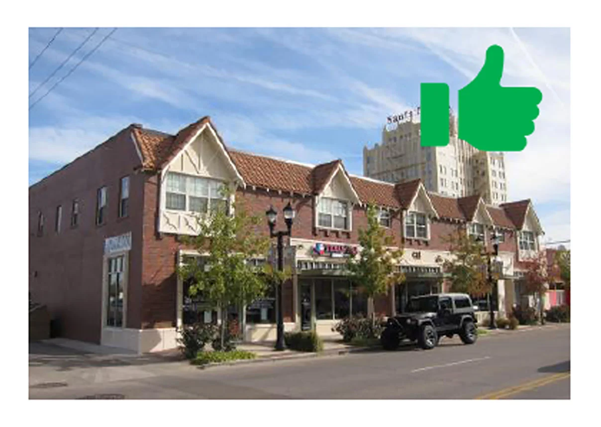 Permit residential within mixed-use buildings above ground floor non-residential uses.