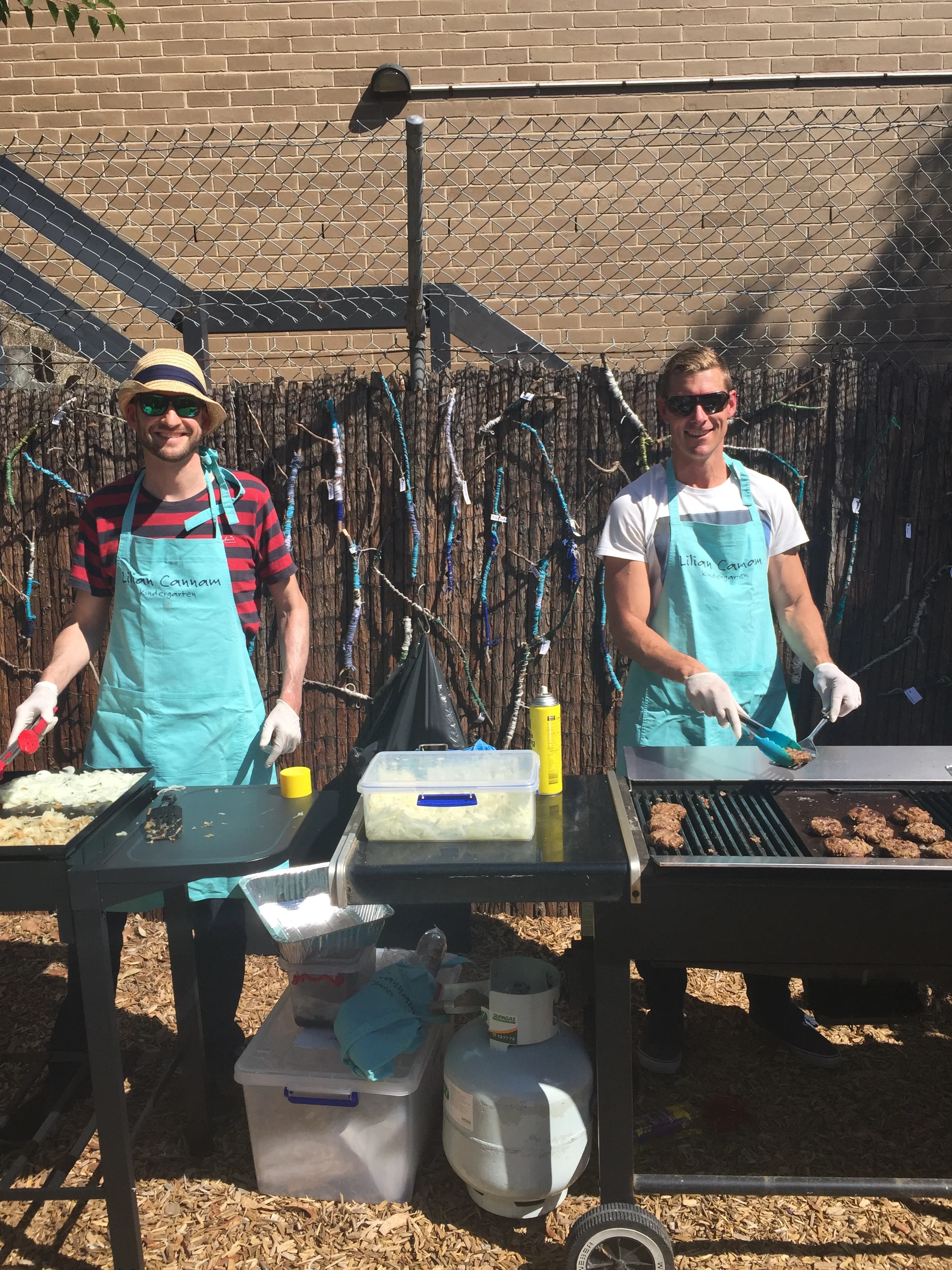 The boys on the BBQ did a great job feeding everyone.