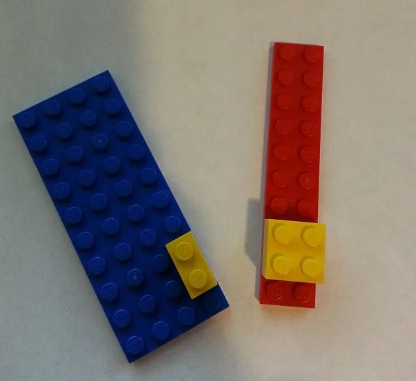 Visualizing Bayes' Theorem: Solving "Probability of yellow given red" with Lego.