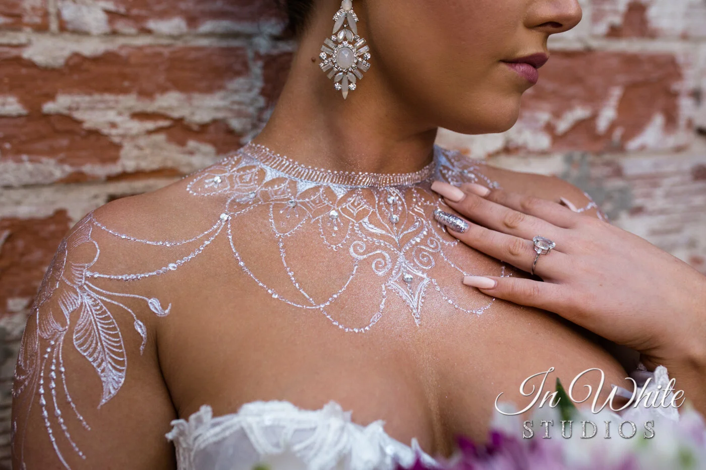 White Bridal Henna Wedding Photography