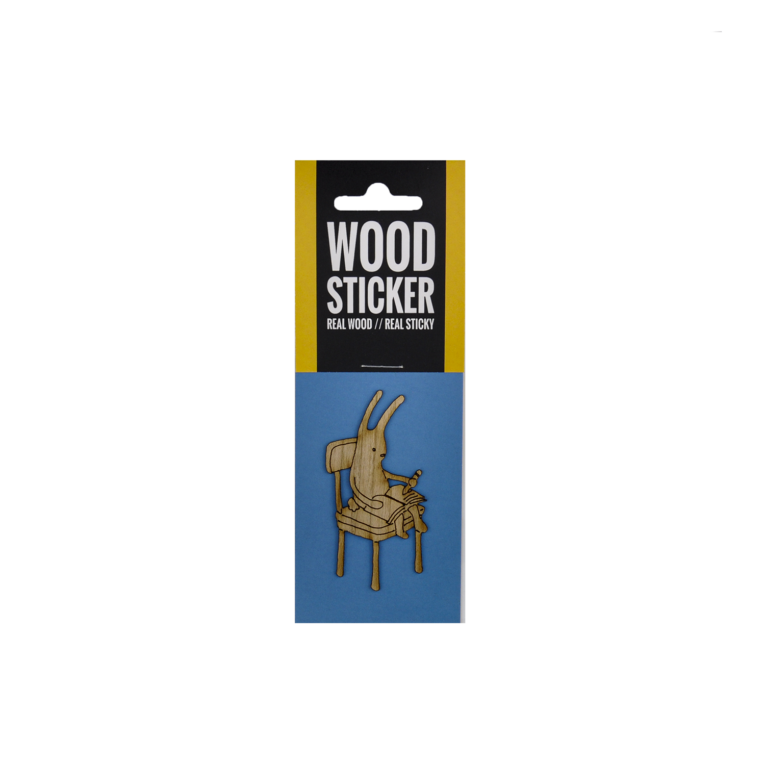 Bunny in Chair Woodsticker