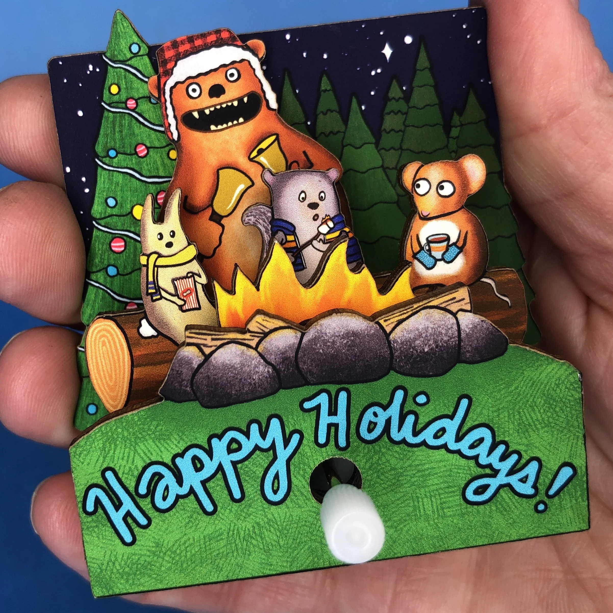 Happy Holidays Wind-Up Diorama!