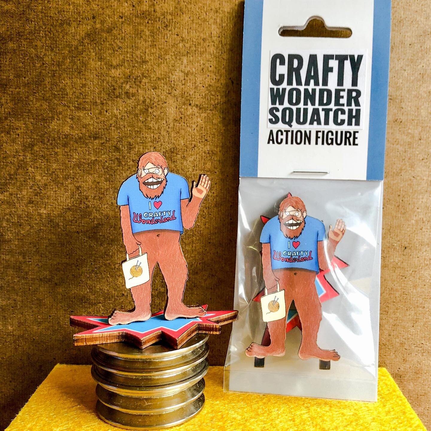 We&rsquo;re Artist of the Month at Crafty Wonderland! 🪵 🤩🍄 Celebrate Wood Times with our limited edition Crafty Wondersquatch Action Figure at Crafty Wonderland&rsquo;s amazeballs downtown PDX location between now (like, right now) and the end of 