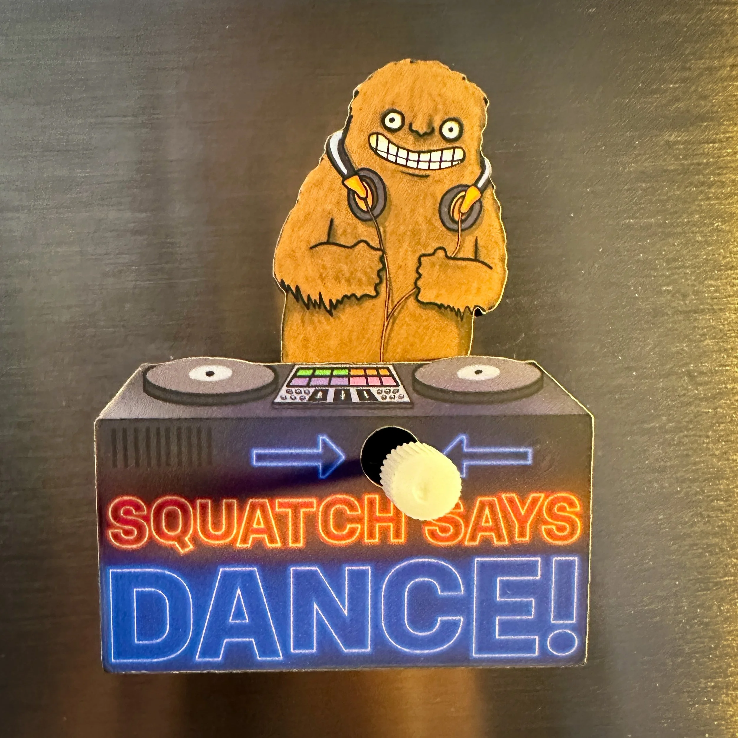 Squatch Says Dance Wind-Up Magnet