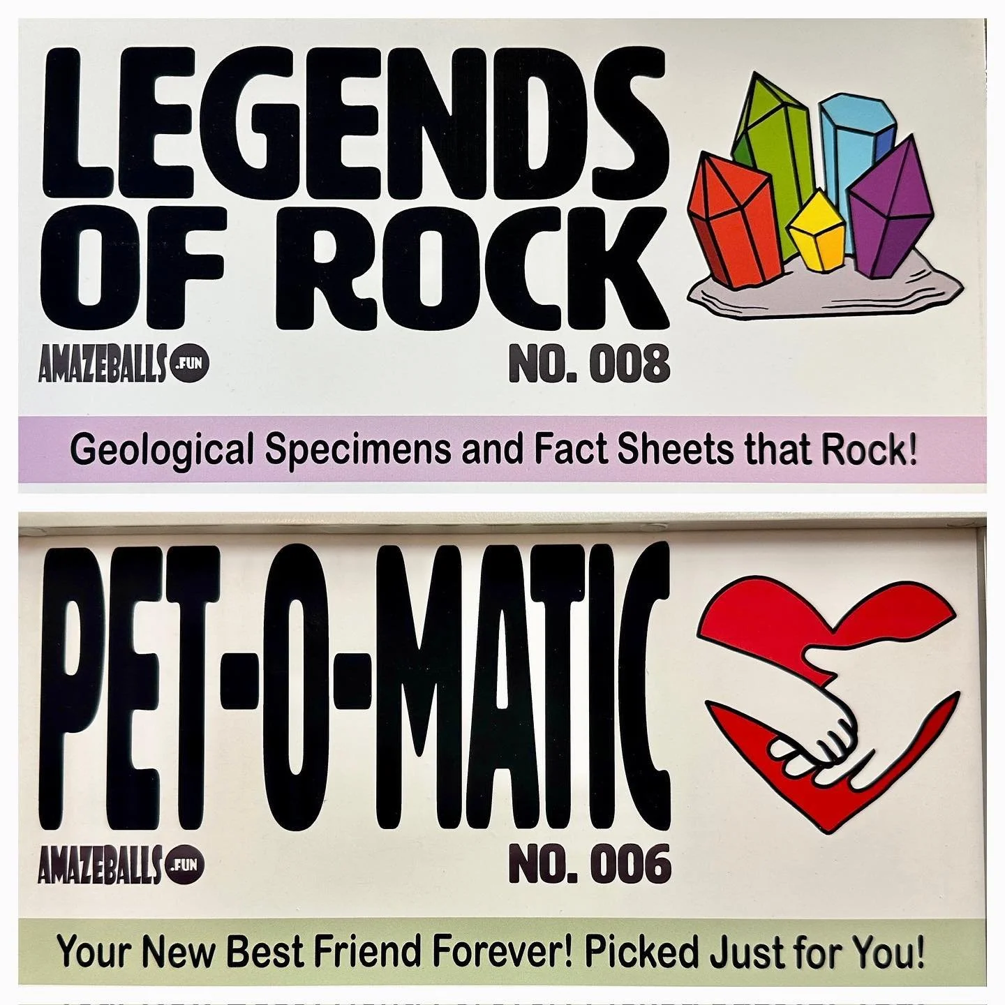 🤘🪩 Amazeballs is back at the @portlandnightmarket this Friday 10/6 and Saturday 10/7! We&rsquo;re stocked up and rocked up on customer favorite Legends of Rock! Get yours before they sell out! 
🪩🤘

#rocksandminerals #rockandroll #portlandnightmar