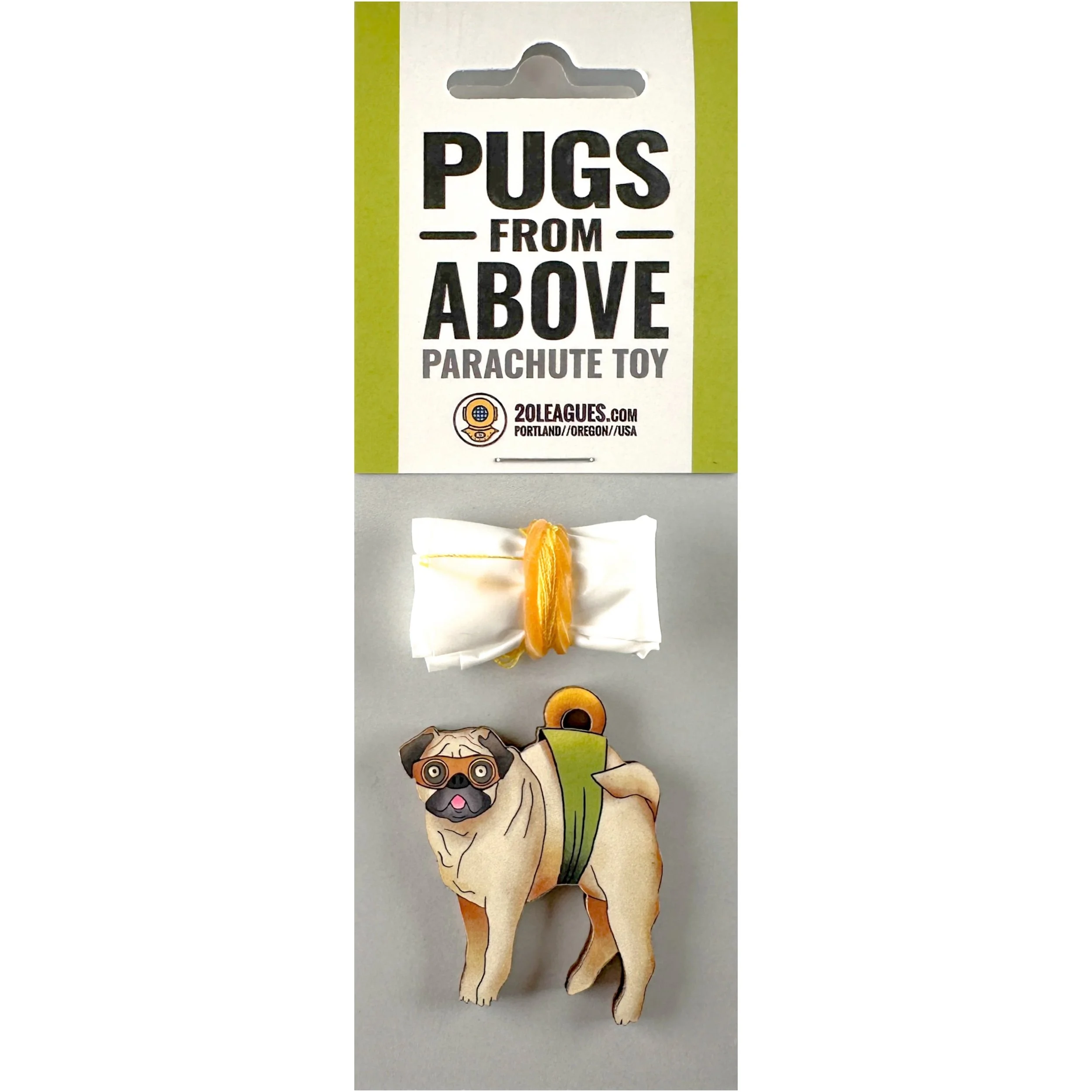 Pugs from Above Parachute Toy