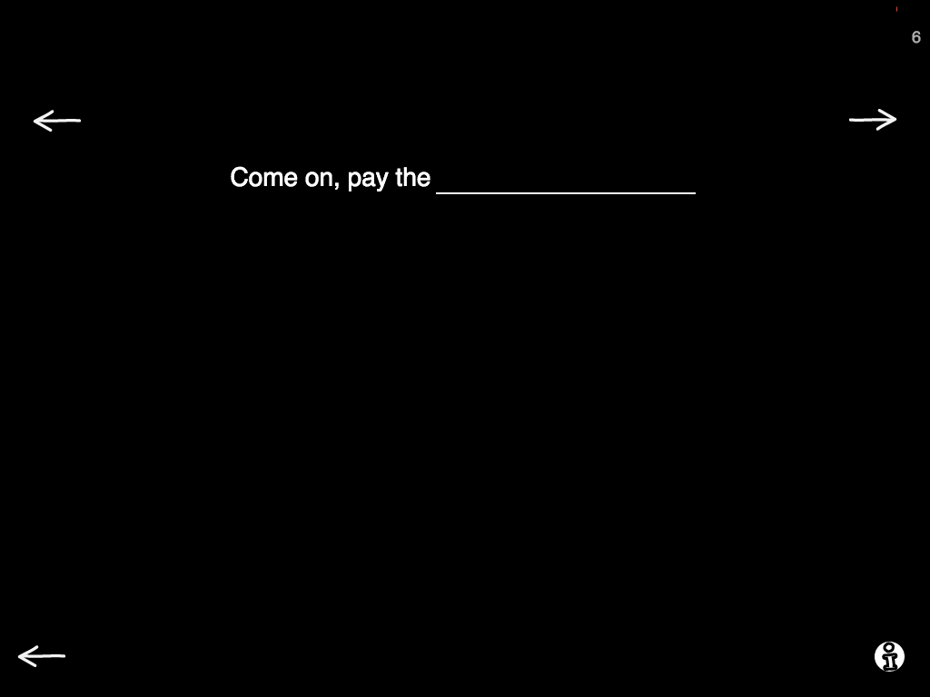 Fill in the blank, level 3
