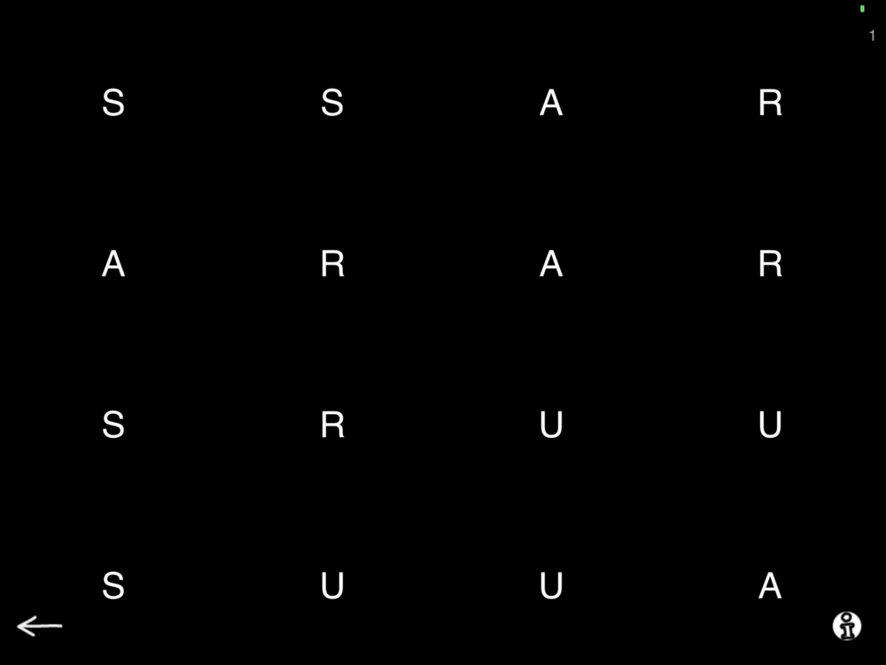 Repetitive naming, letters