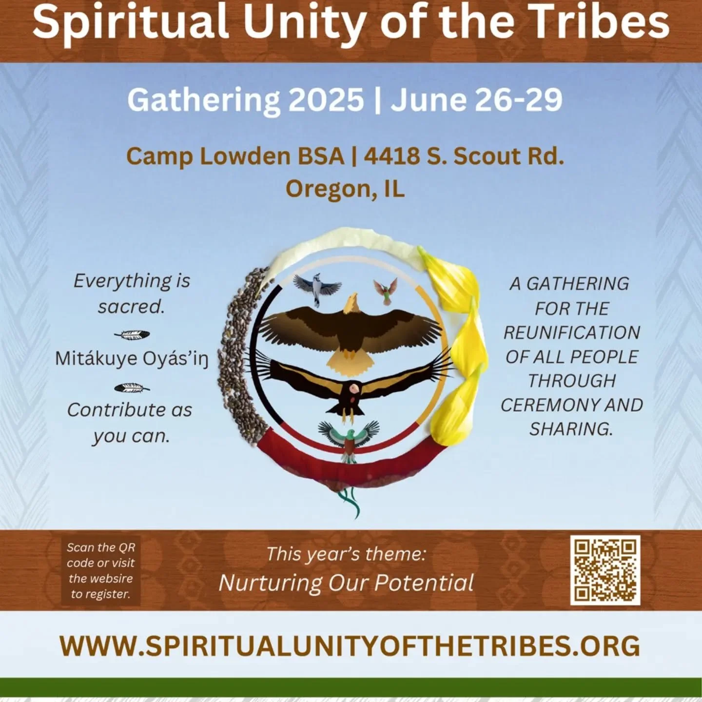 Spiritual Unity of the Tribes! Swipe for QR CODE to join us!