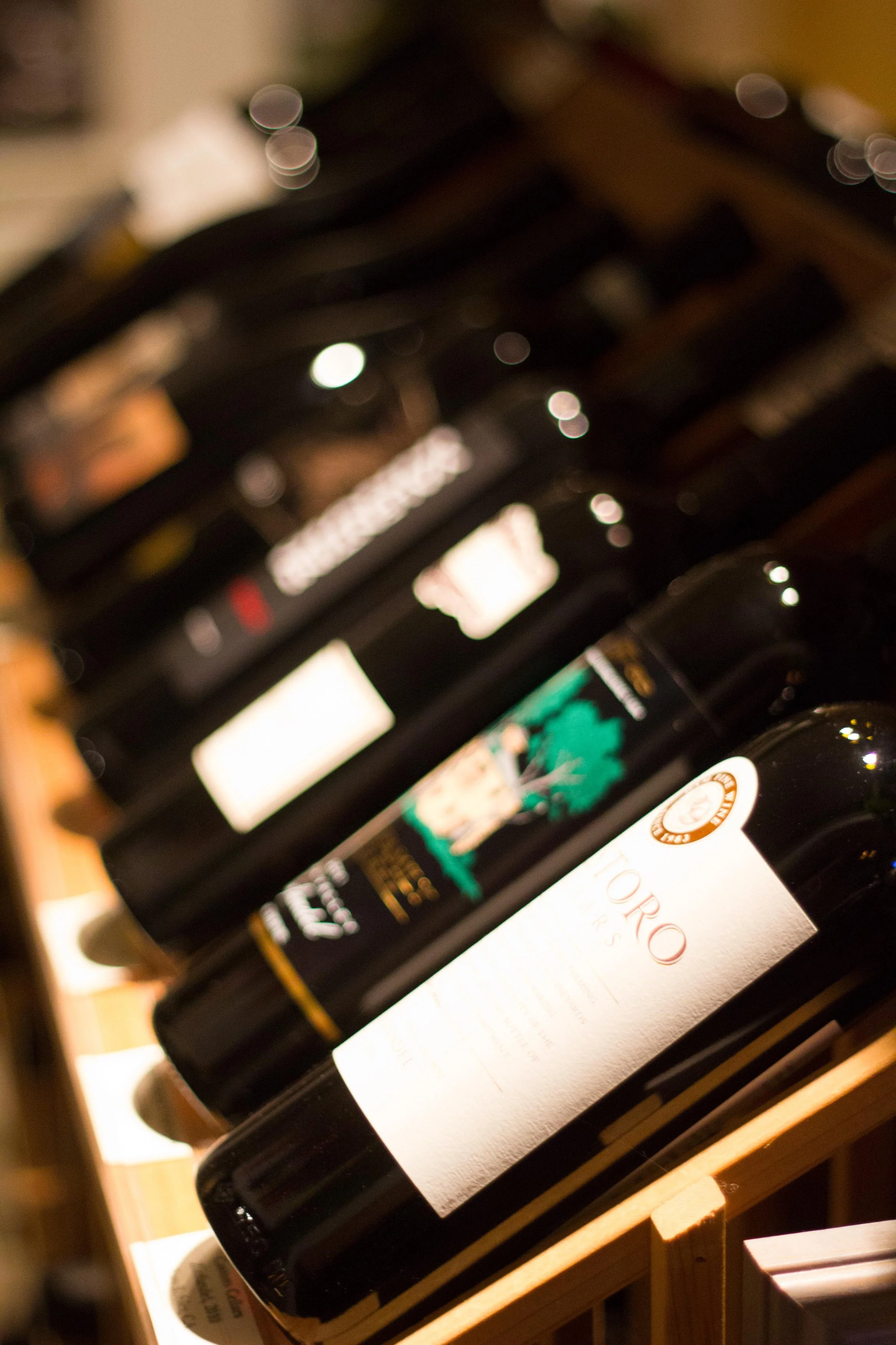 Wine Bottles on the Rack