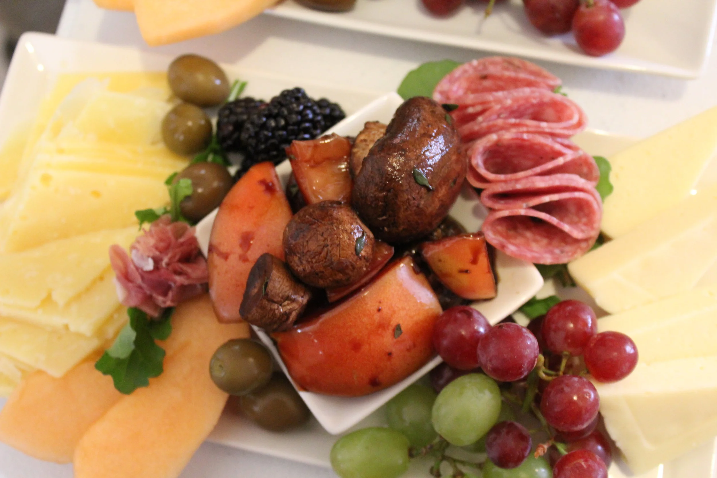Mediterranean inspired lite bites for the evening. Image courtesy of Kristina Tomlin.