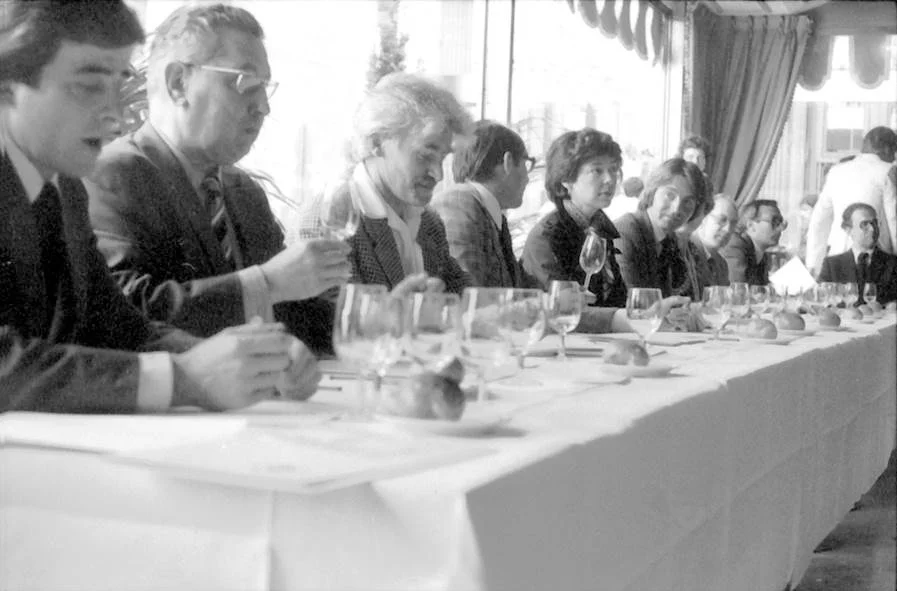 Panel of French judges during the revolutionary Judgement of Paris. Image courtesy of npr.org