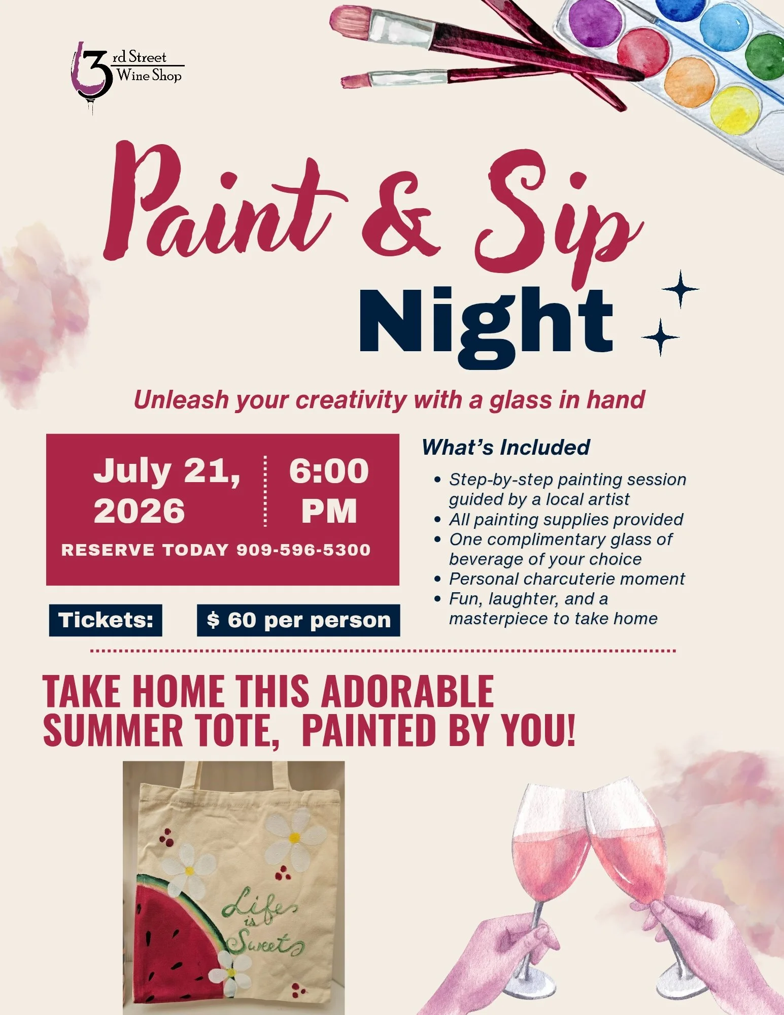 Summer Tote Paint &amp; Sip