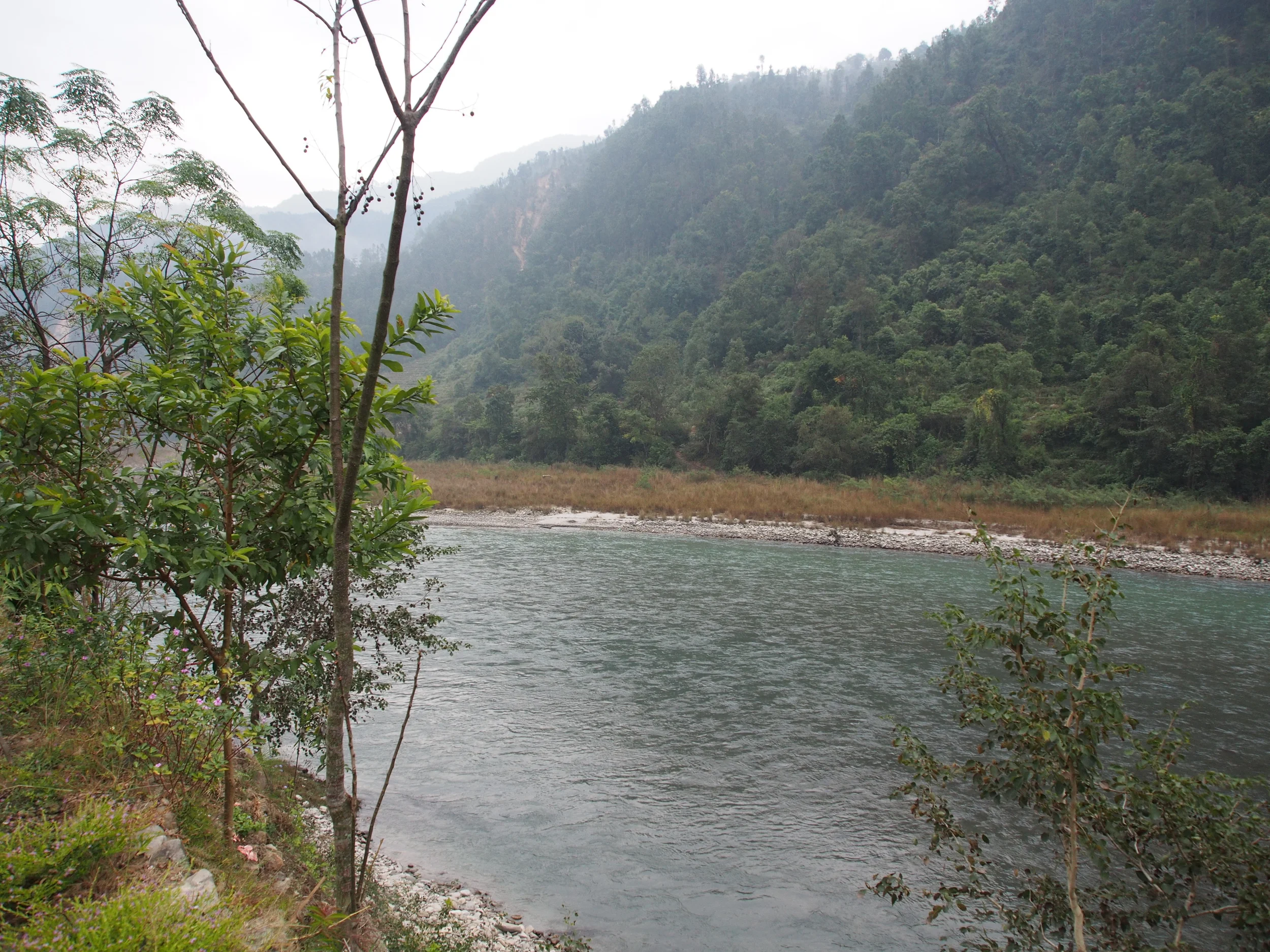 River at base of gorge about 1.5 hours into journey