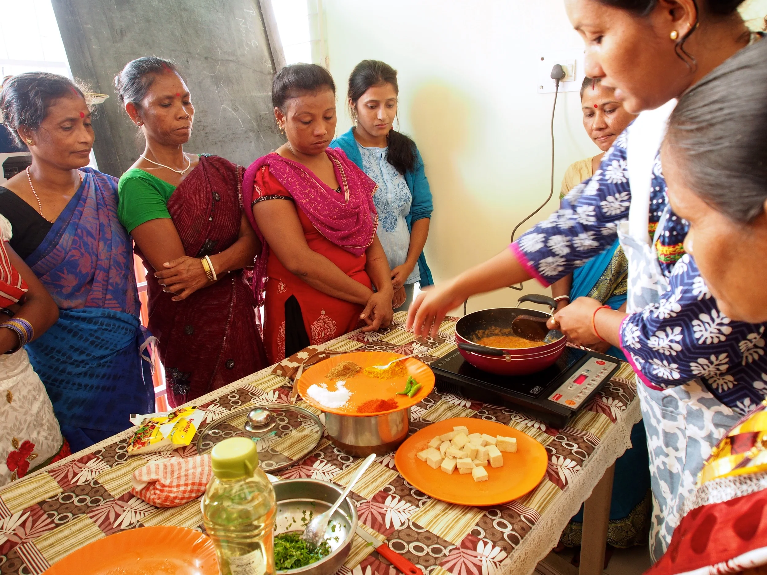 Practical Training Session on cooking a popular paneer dish