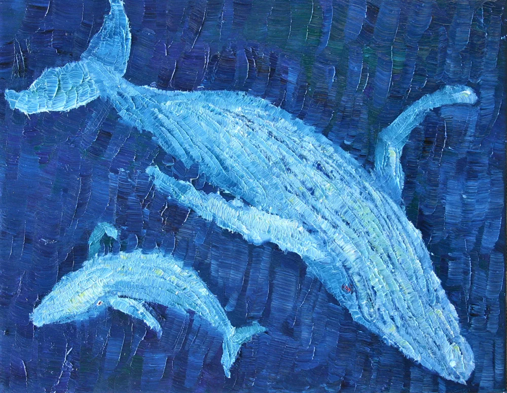Stephanie Burns, Migaloo and Calf Dancing