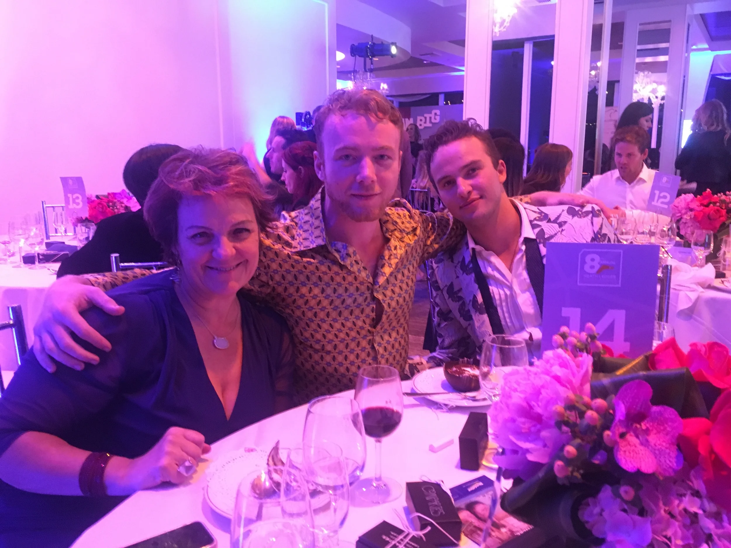 Katherine Tulicd (left), Me, Mojean Aria (Right) at the Heath Ledger Scholarship dinner 2016