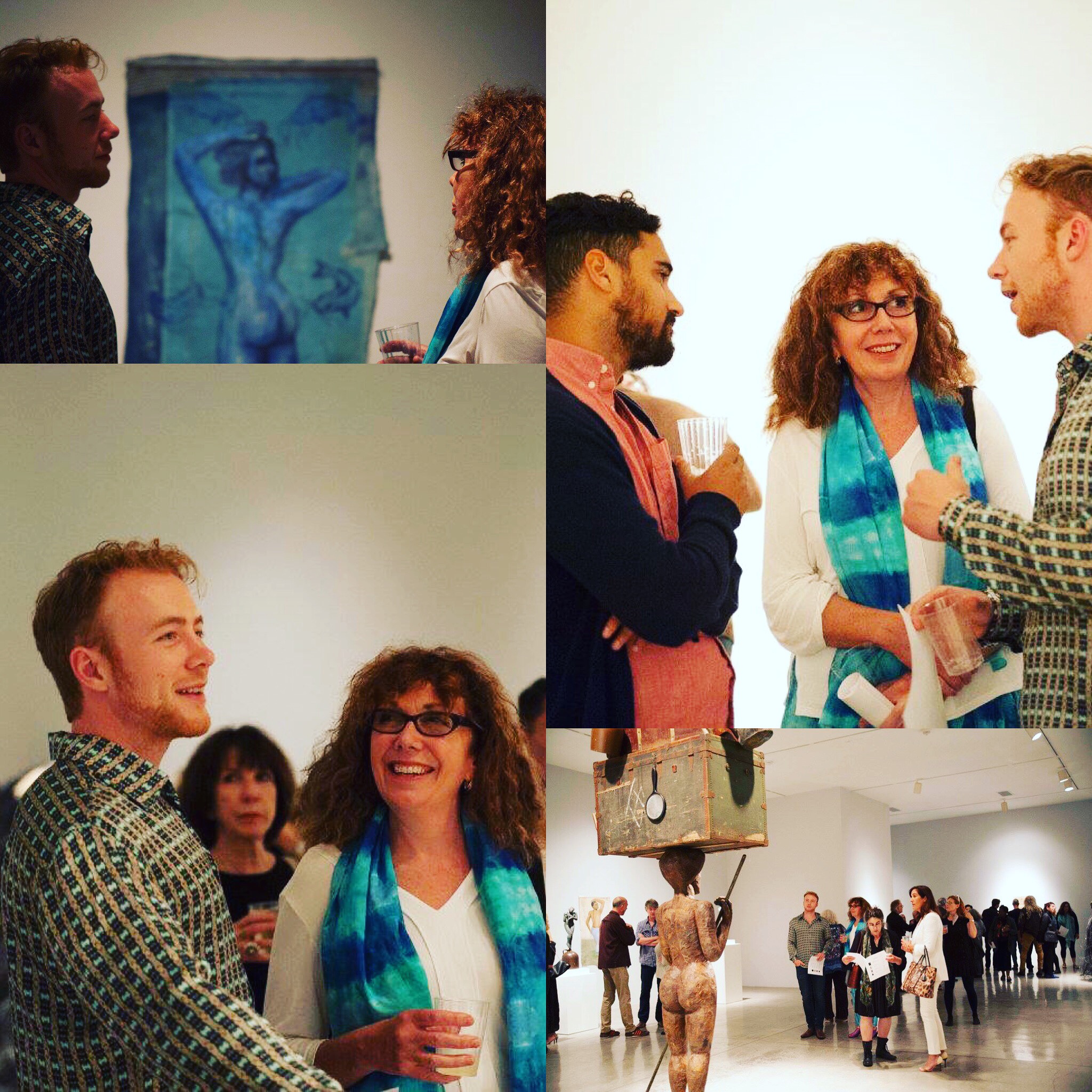 At the latest exhibition of Alison Saar's recent work at LA Louver discussing with artists Johan Andersson and Stephanie Burns