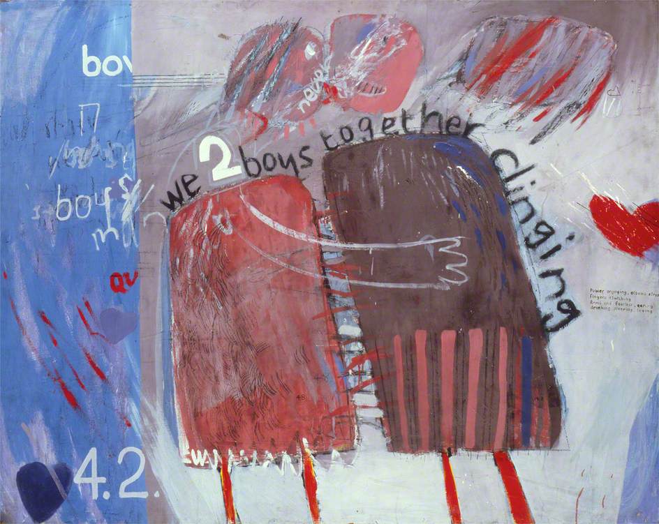 We Two Boys Clinging Together , David Hockney