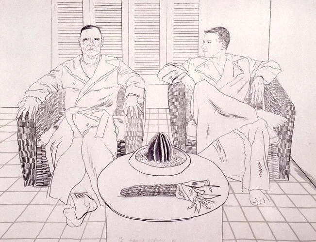 Christopher Isherwood and Don Bachardy , David Hockney, 1979