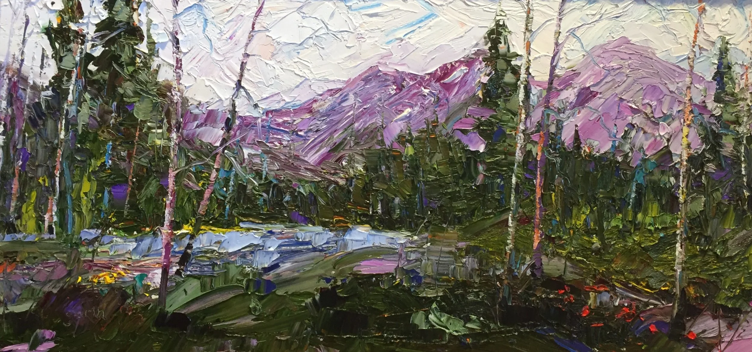 Black Foot River Valley, Oil, 12 x 24 $1,000