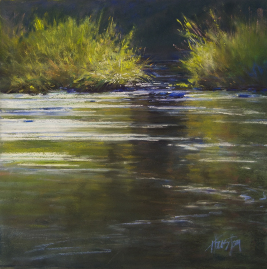 "Another Trickling Stream" 18x18, Pastel $1350