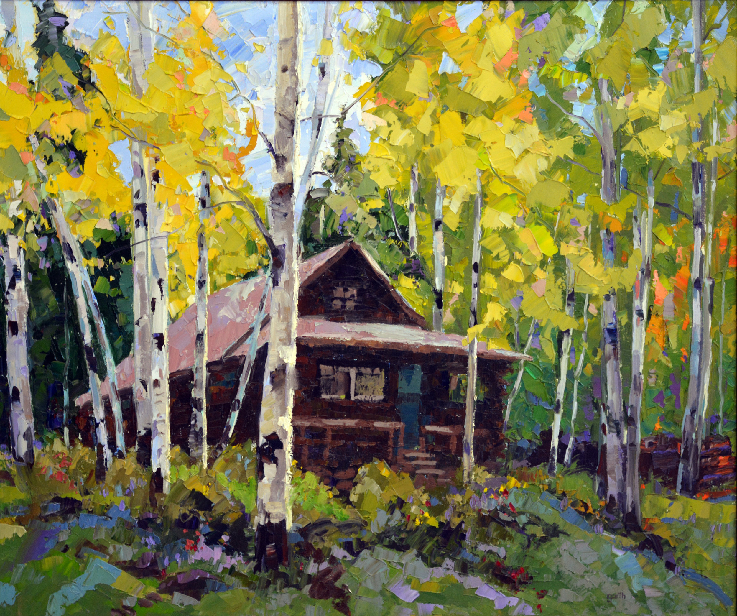 Cabin in the Woods, Oil, 30 x 40 $3,000