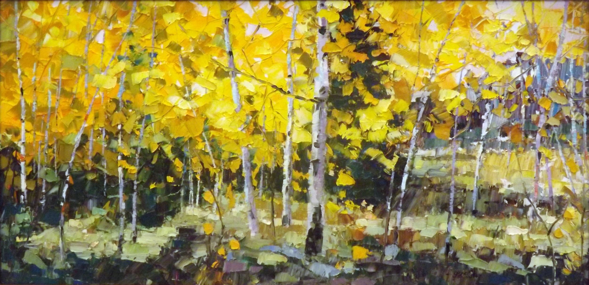 Fall's Delight, Oil, 15 x 30 $1,200