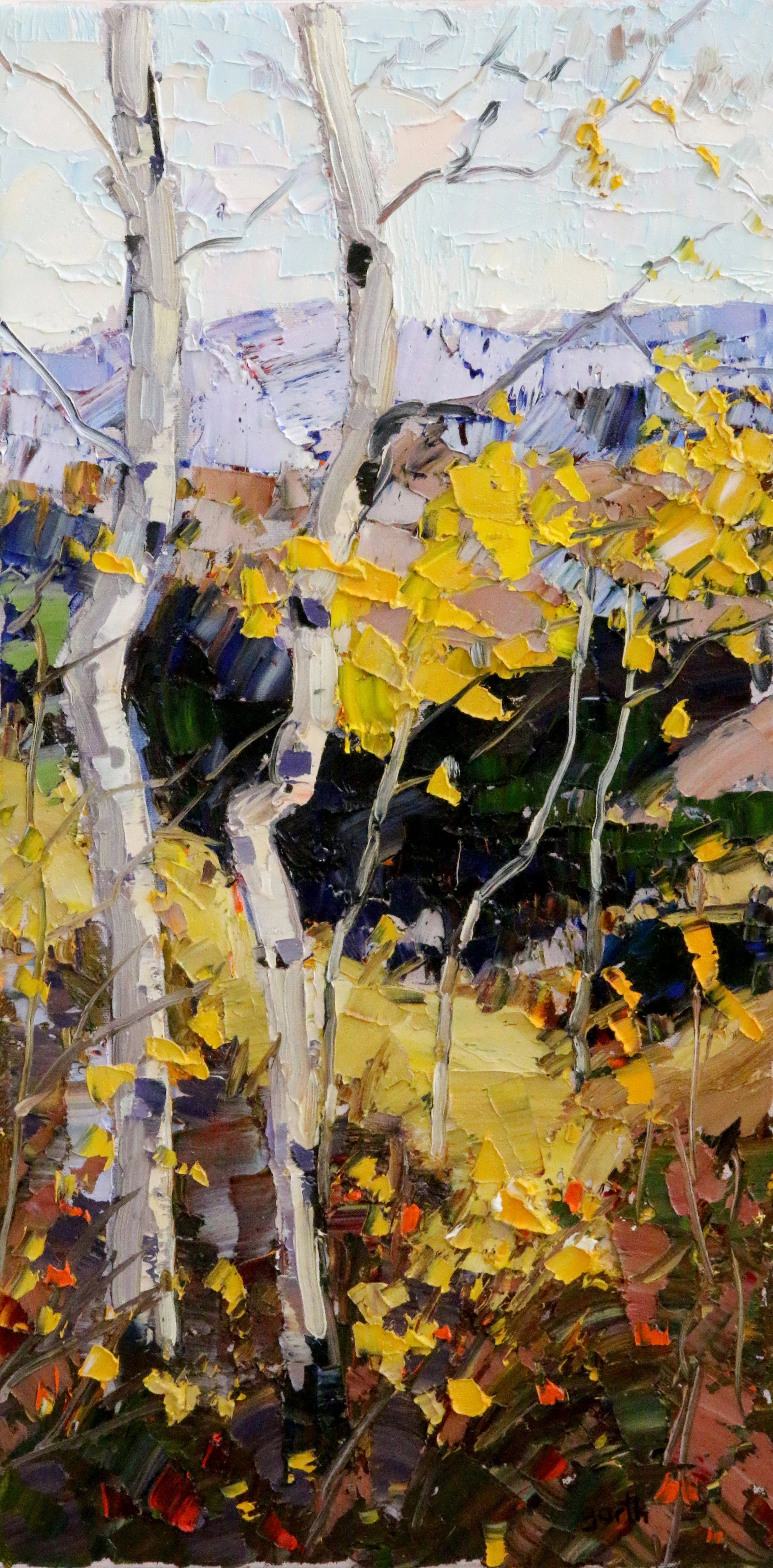 Aspen Slope, Oil, 12 x 24 $1,000