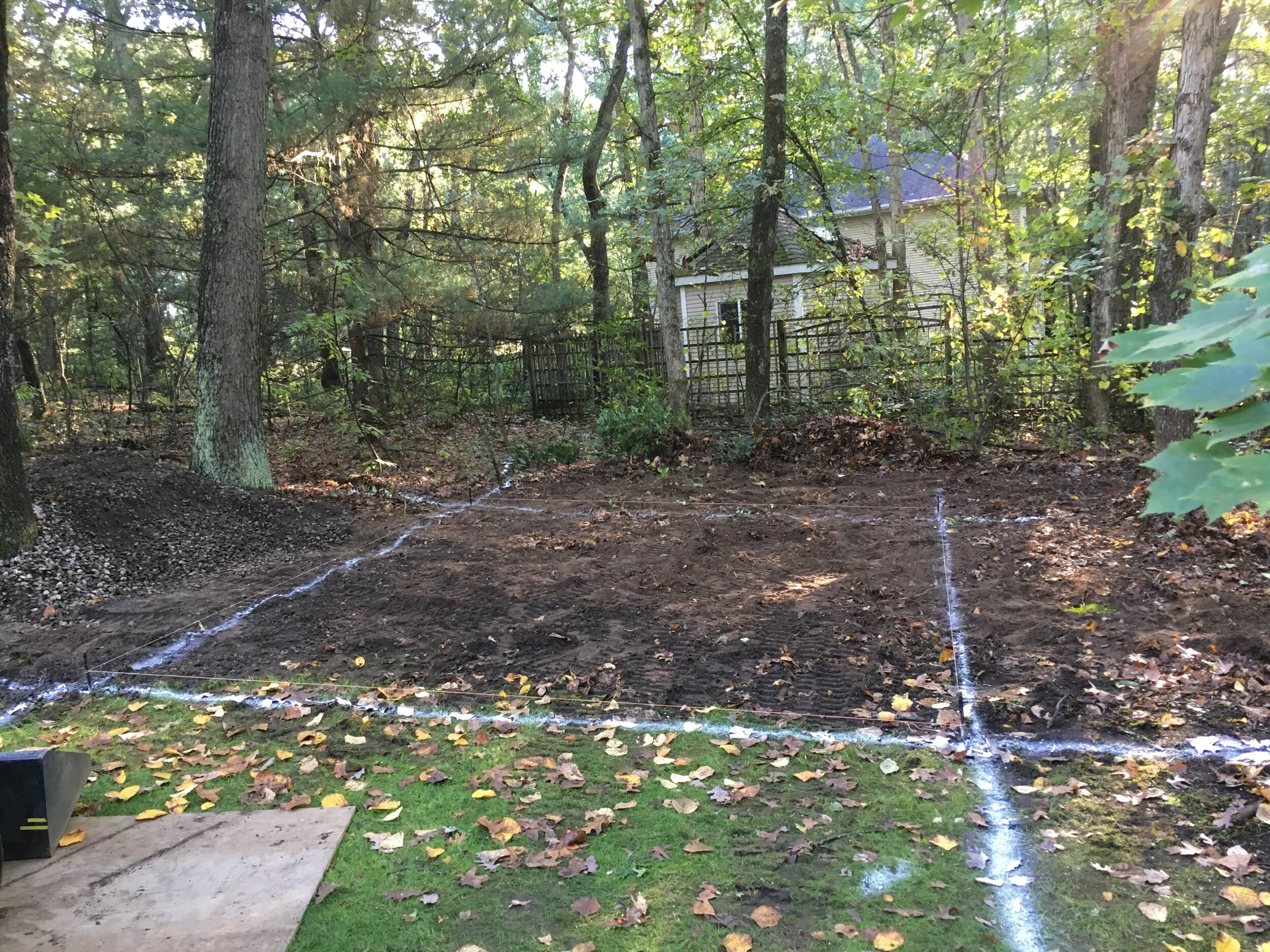 Shed site work in process